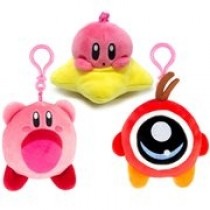 Kirby Assorted Clip On 4 Inch Plush Case of 8