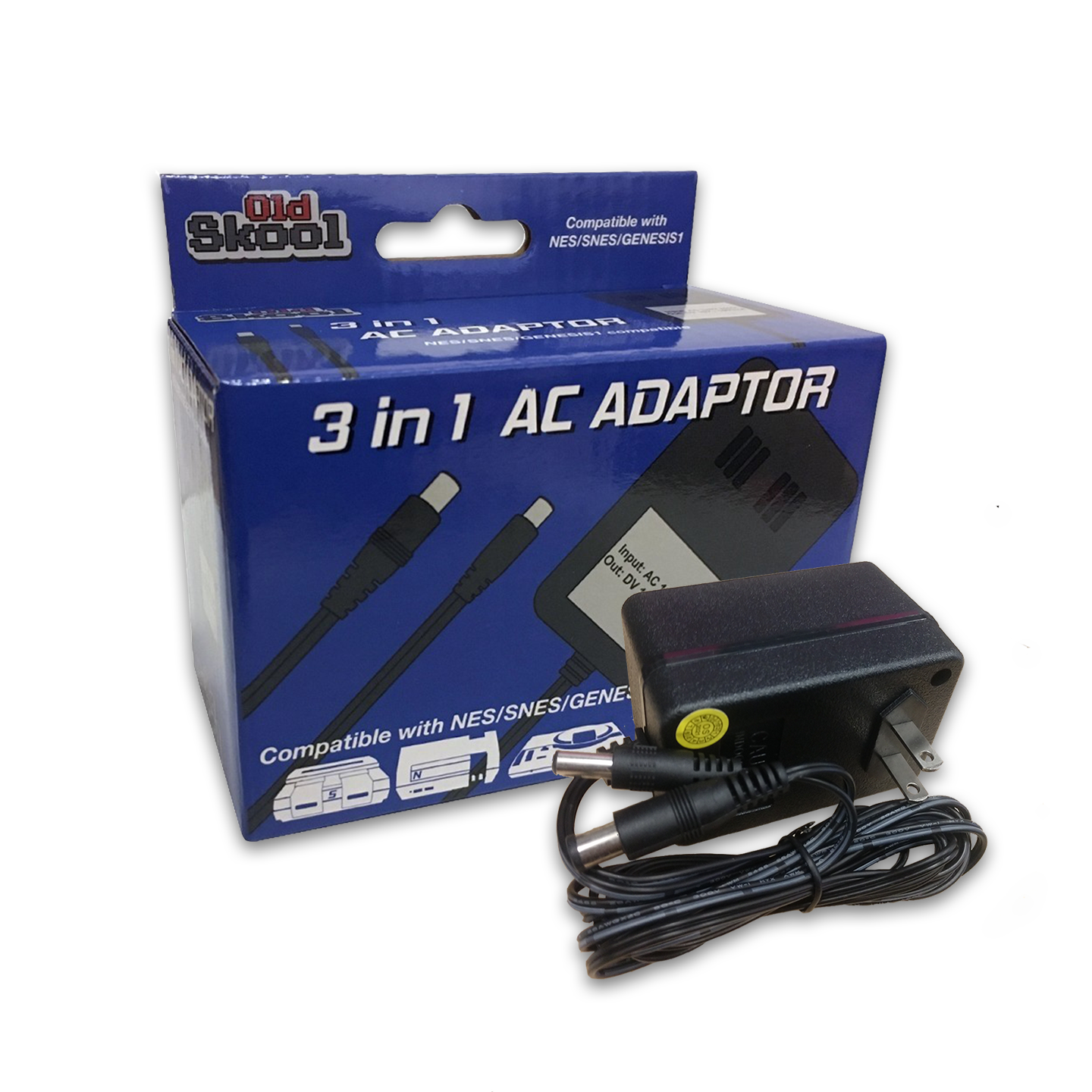 High Powered 3 in 1 AC Adapter - SNES / NES / Genesis 1