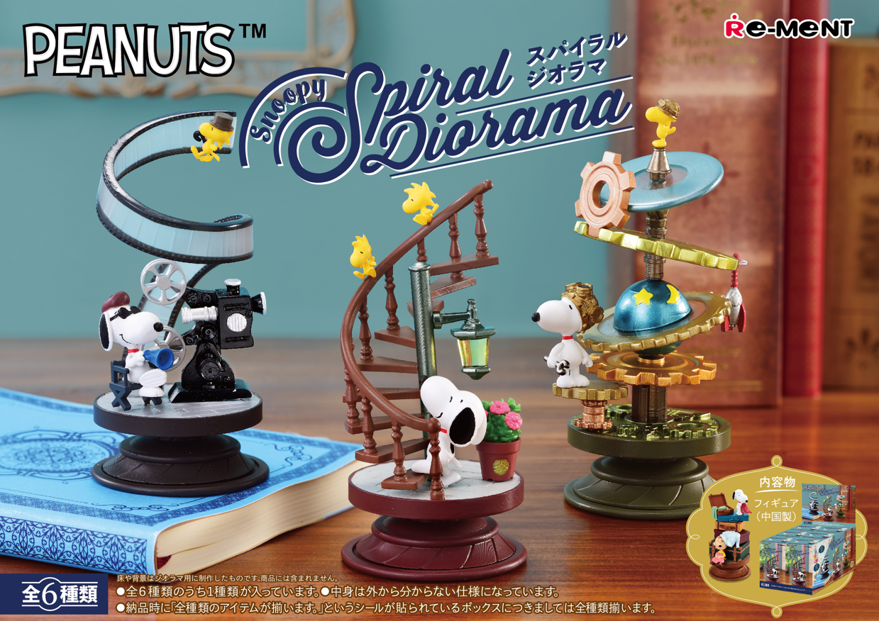 Re-Ment: Peanuts - Snoopy Spiral Diorama (Box of 6) (AUGUST 2025 Pre-Order)