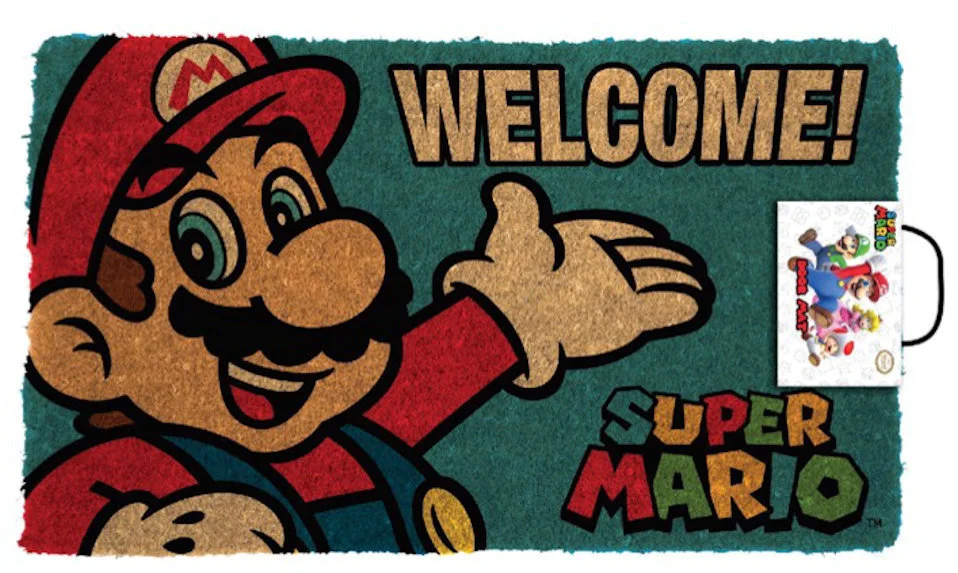 Super Mario - Portrait Welcome (17"x29" Doormat)