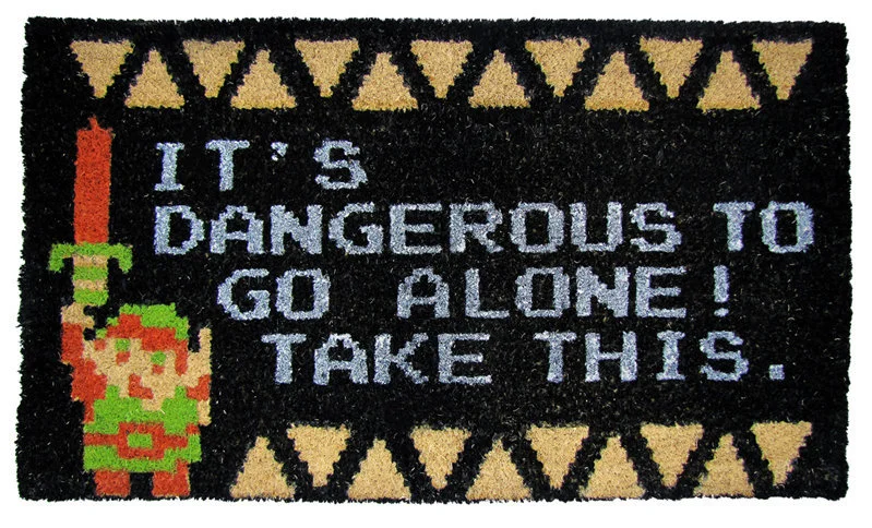 The Legend of Zelda - It's Dangerous to go Alone (17"x29" Doormat)