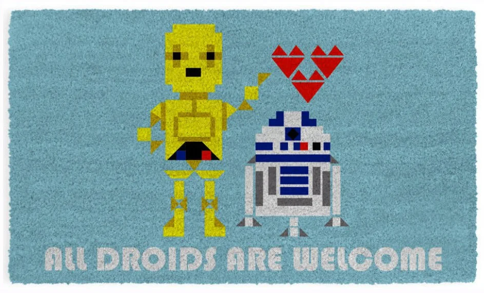 Star Wars - All Droids are Welcome (17"x29" Doormat)