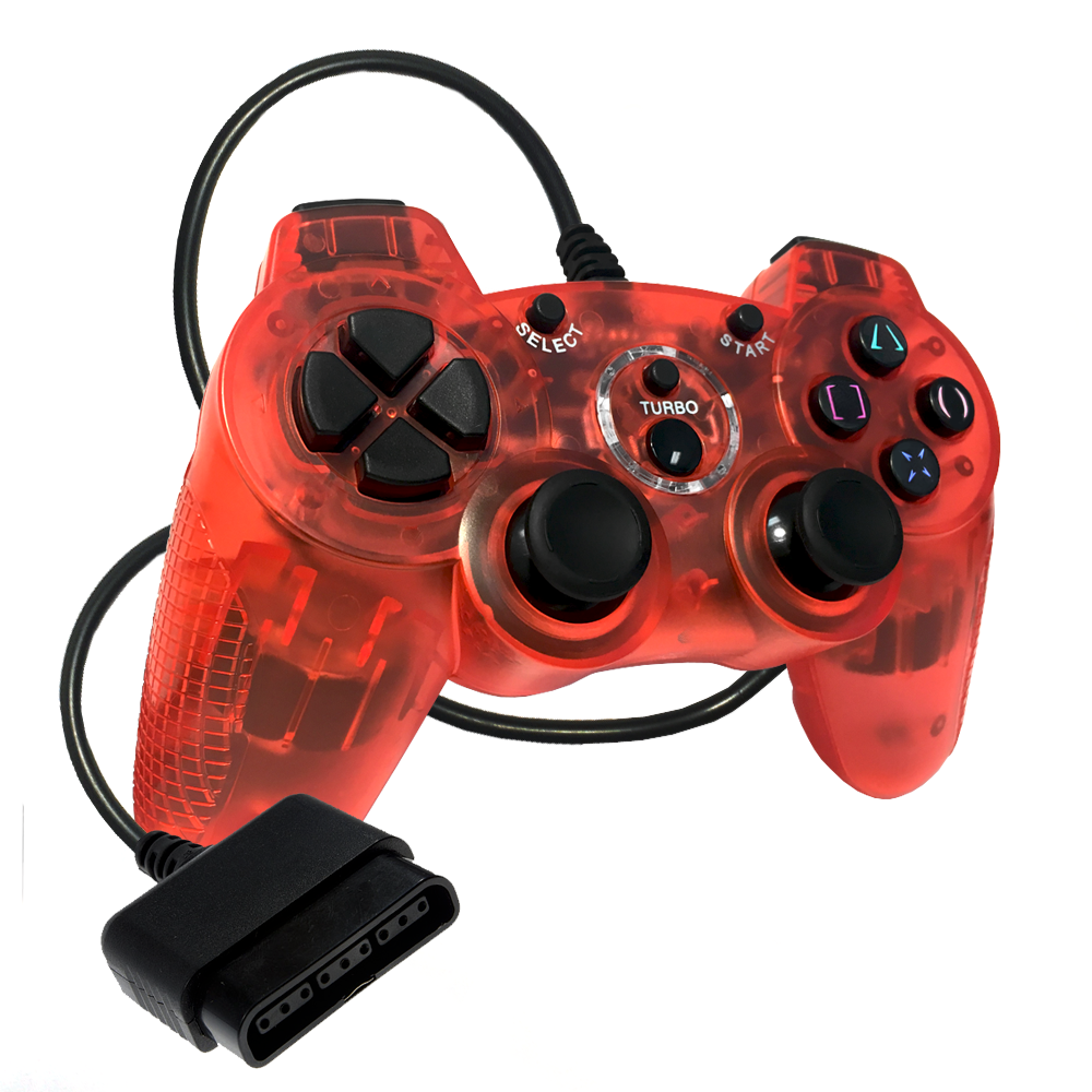 PS2 Wired DOUBLE-SHOCK 2 Controller (RED)