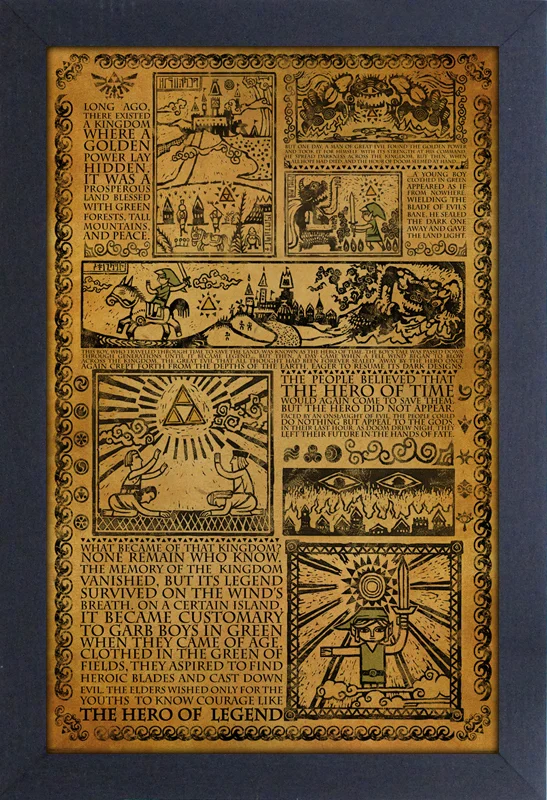 Zelda - Story of the Hero (11"x17" Gel-Coat) (Order in multiples of 6, mix and match styles)