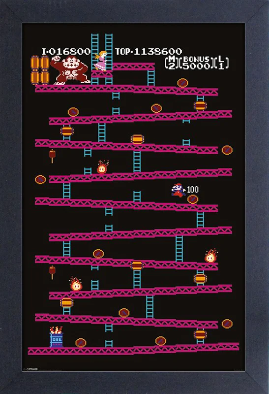 Donkey Kong - Level 1 (11"x17" Gel-Coat) (Order in multiples of 6, mix and match styles)