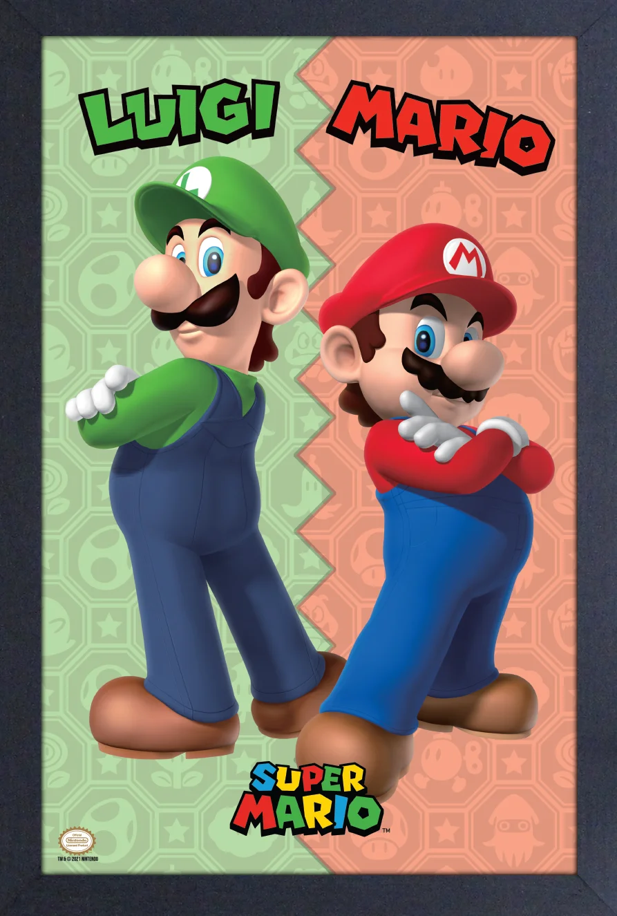 Super Mario - Mario Duo Vertical (11"x17" Gel-Coat) (Order in multiples of 6, mix and match styles)