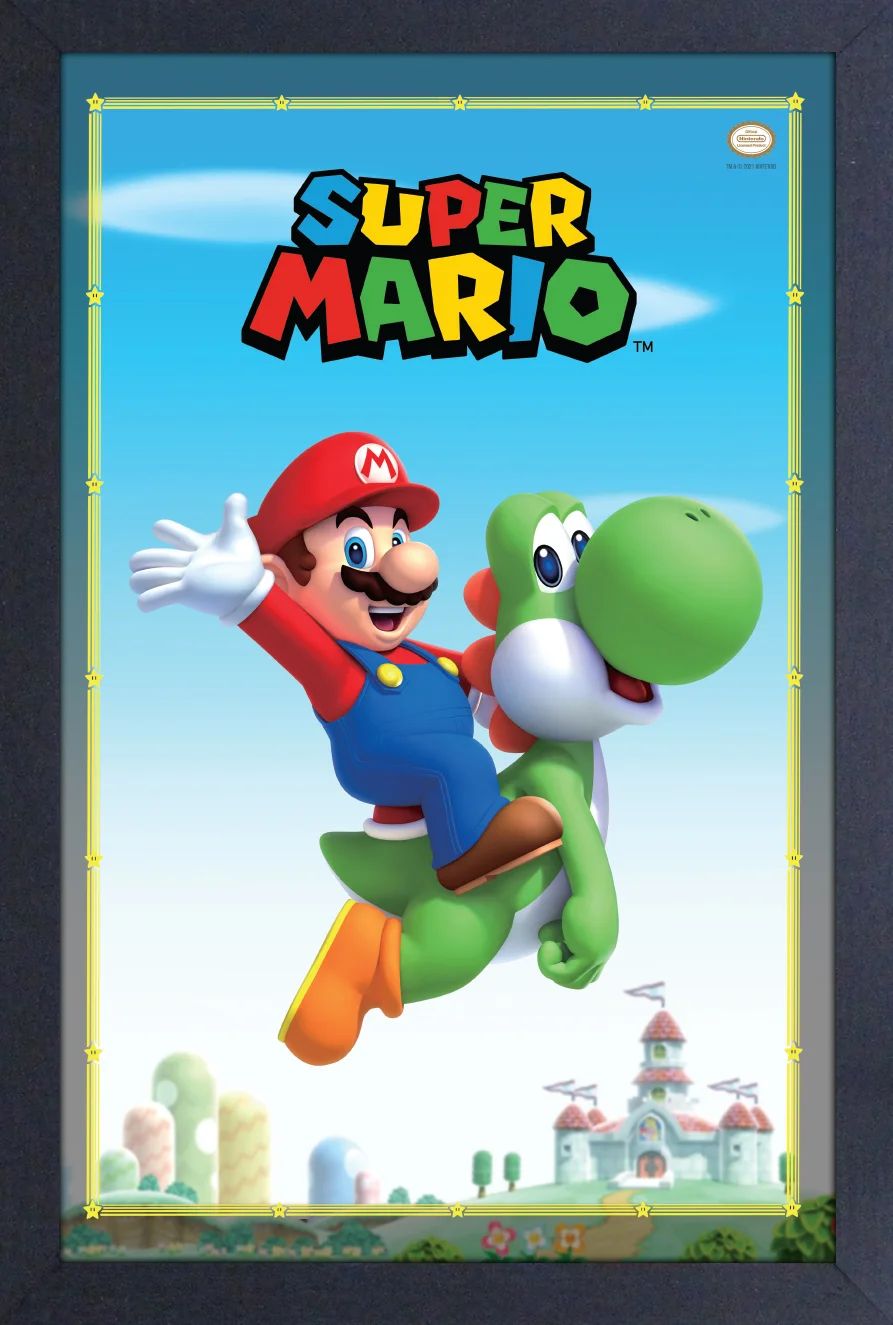 Super Mario - Mario & Yoshi (11"x17" Gel-Coat) (Order in multiples of 6, mix and match styles)