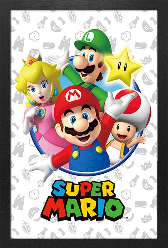 Super Mario - Character Greeting (11"x17" Gel-Coat) (Order in multiples of 6, mix and match styles)