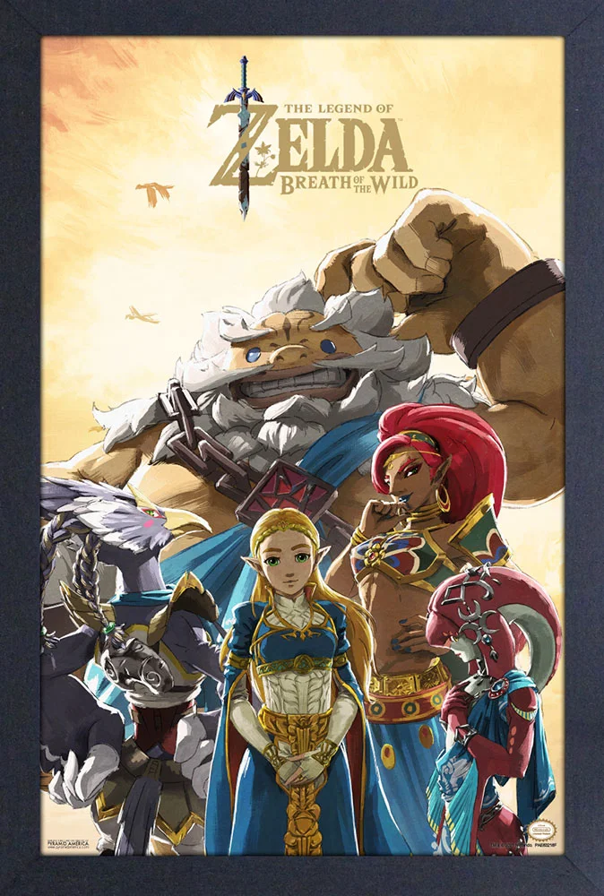 Zelda - BotW - Zelda & Champions (11"x17" Gel-Coat) (Order in multiples of 6, mix and match styles)