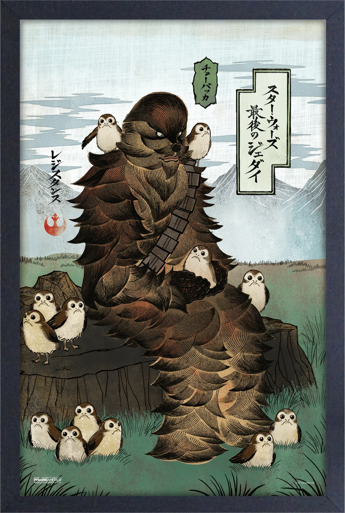 Star Wars - Chewbacca (Japanese Style) (11"x17" Gel-Coat) (Order in multiples of 6, mix and match styles)