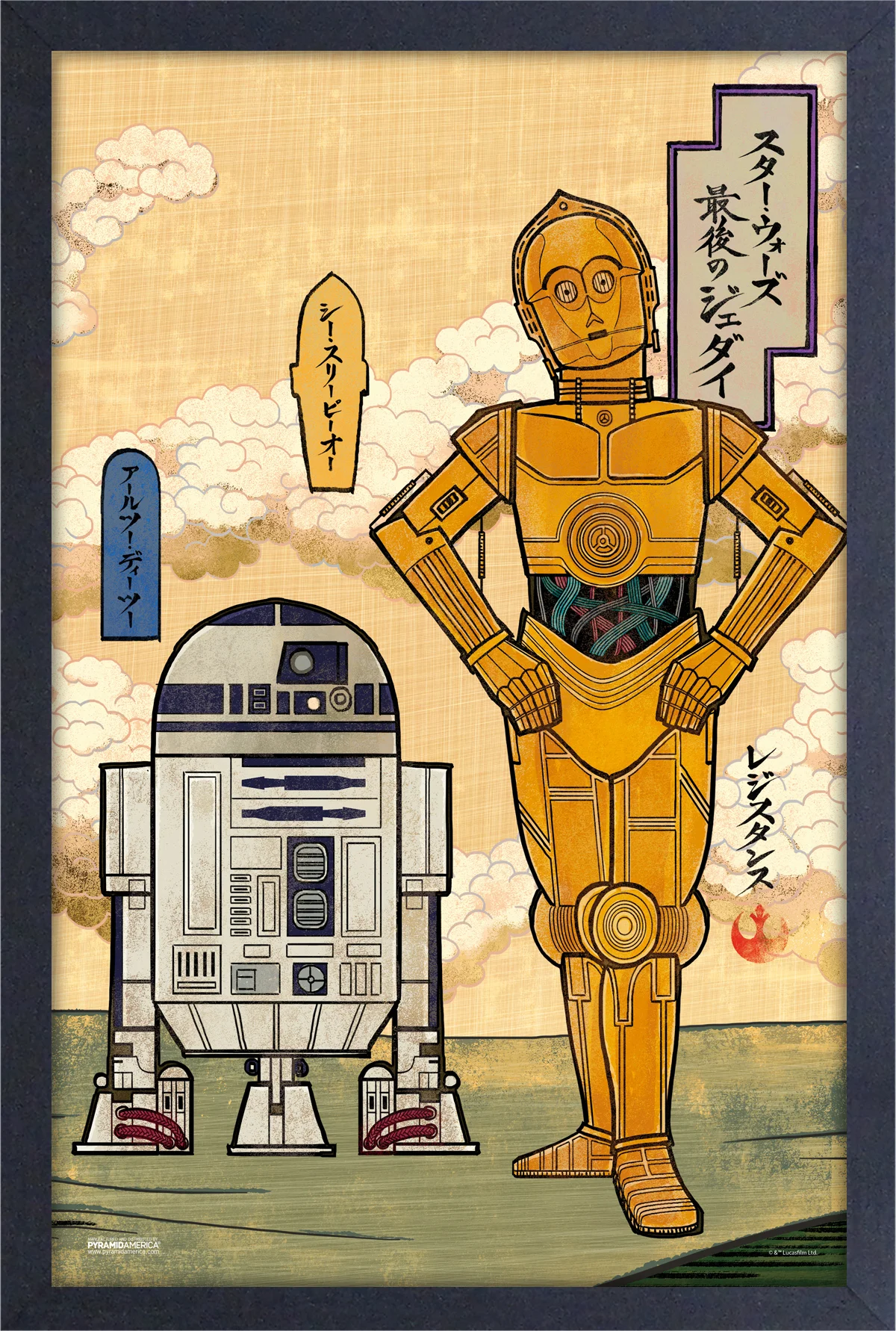 Star Wars - R2D2 & C3PO (Japanese Style) (11"x17" Gel-Coat) (Order in multiples of 6, mix and match styles)