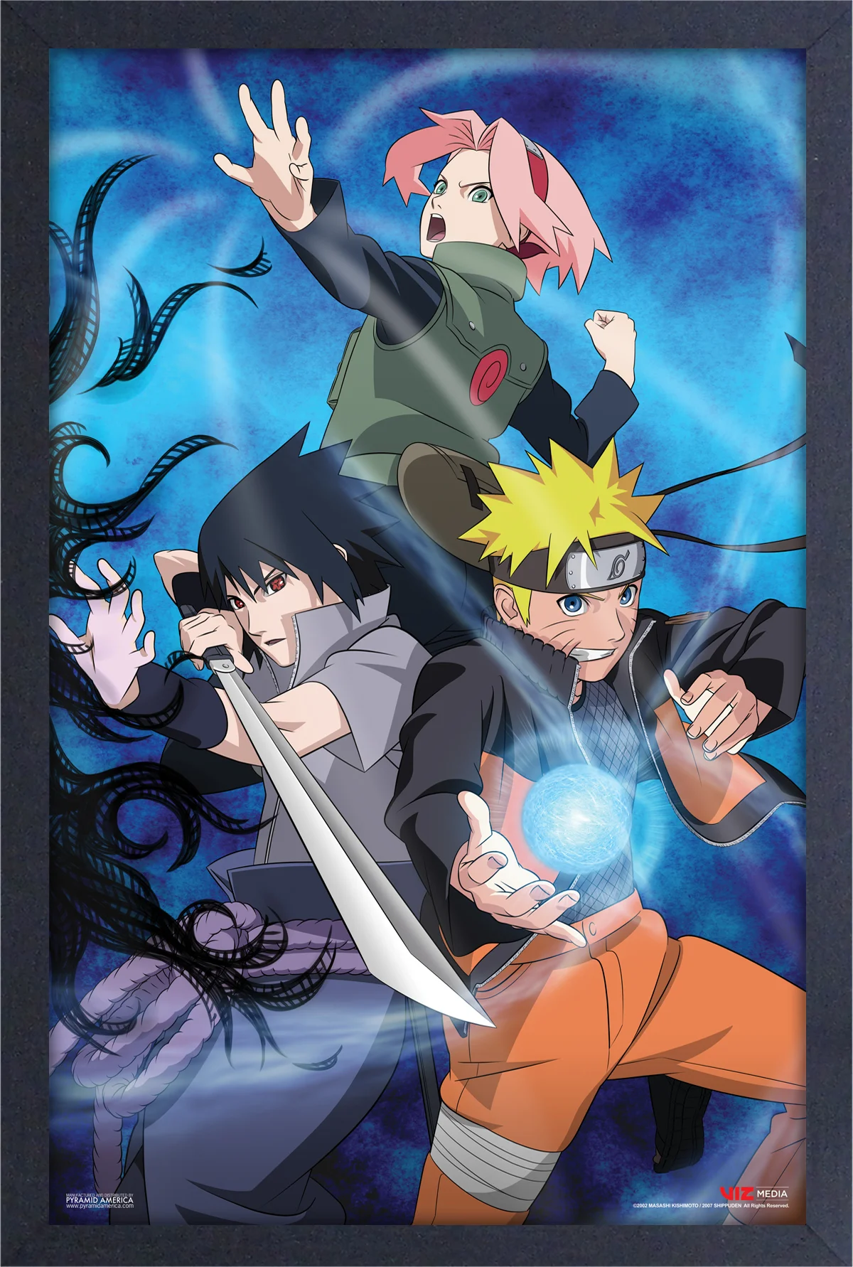 Naruto - Group Fight Pose (11"x17" Gel-Coat) (Order in multiples of 6, mix and match styles)