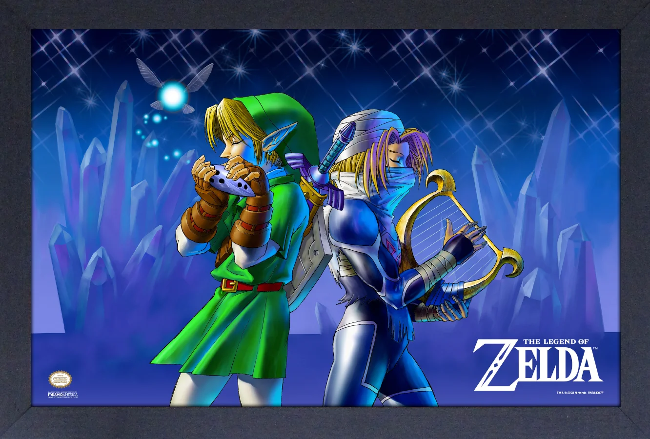 Zelda - Ocarina of Time - Link & Sheik Instruments (11"x17" Gel-Coat) (Order in multiples of 6, mix and match styles)