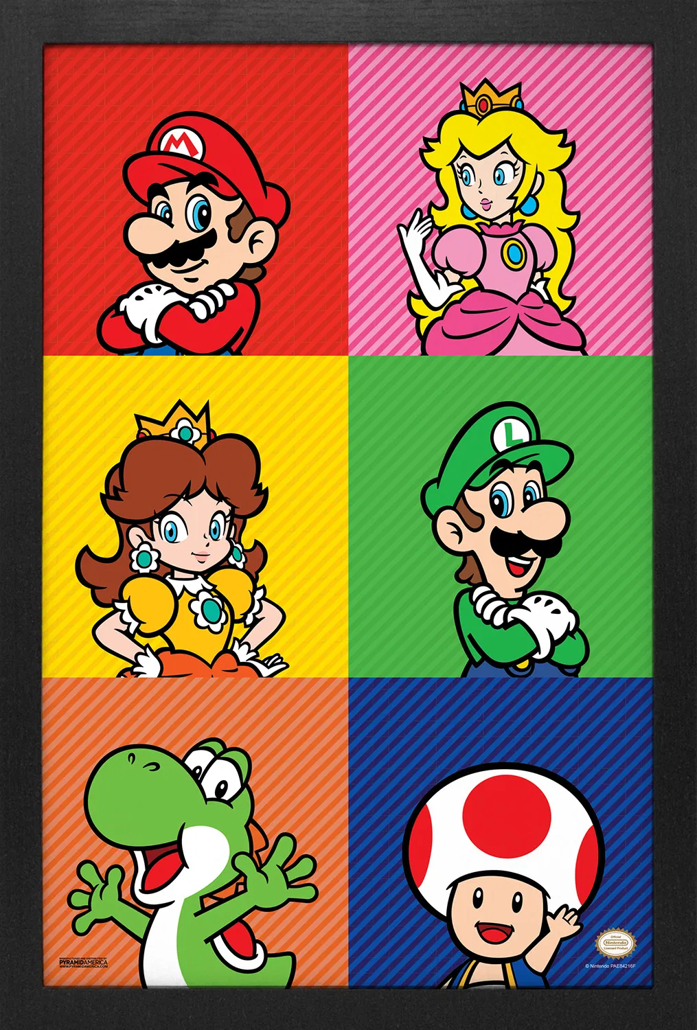 Super Mario - Pop-Art Friends (11"x17" Gel-Coat) (Order in multiples of 6, mix and match styles)