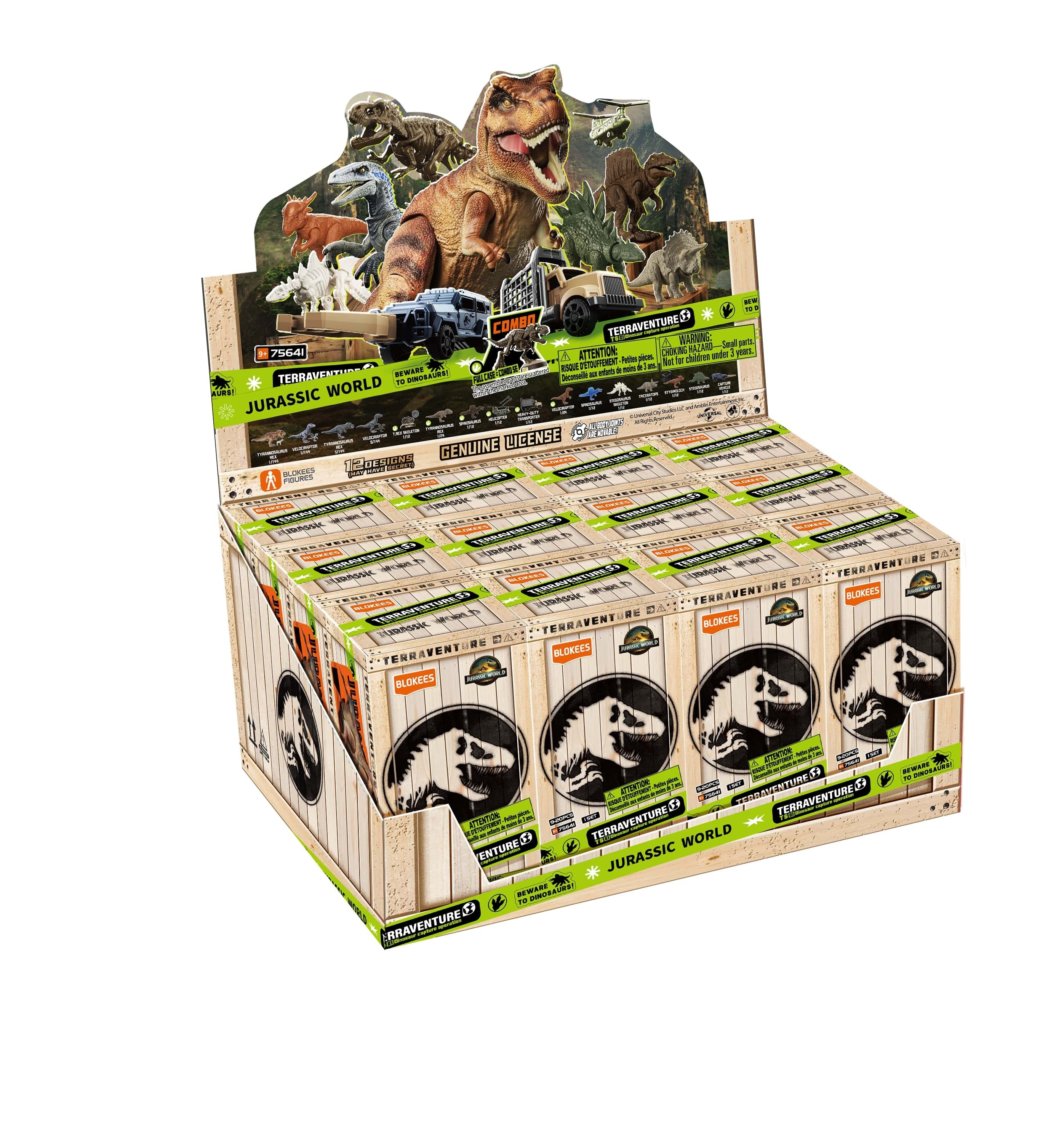 Blokees: Jurassic World TERRAVENTURE - Surprise Wave 1 Dinosaur Capture Operation (75641) Blind Box (12-Pieces) (October 2025 Pre-Order)