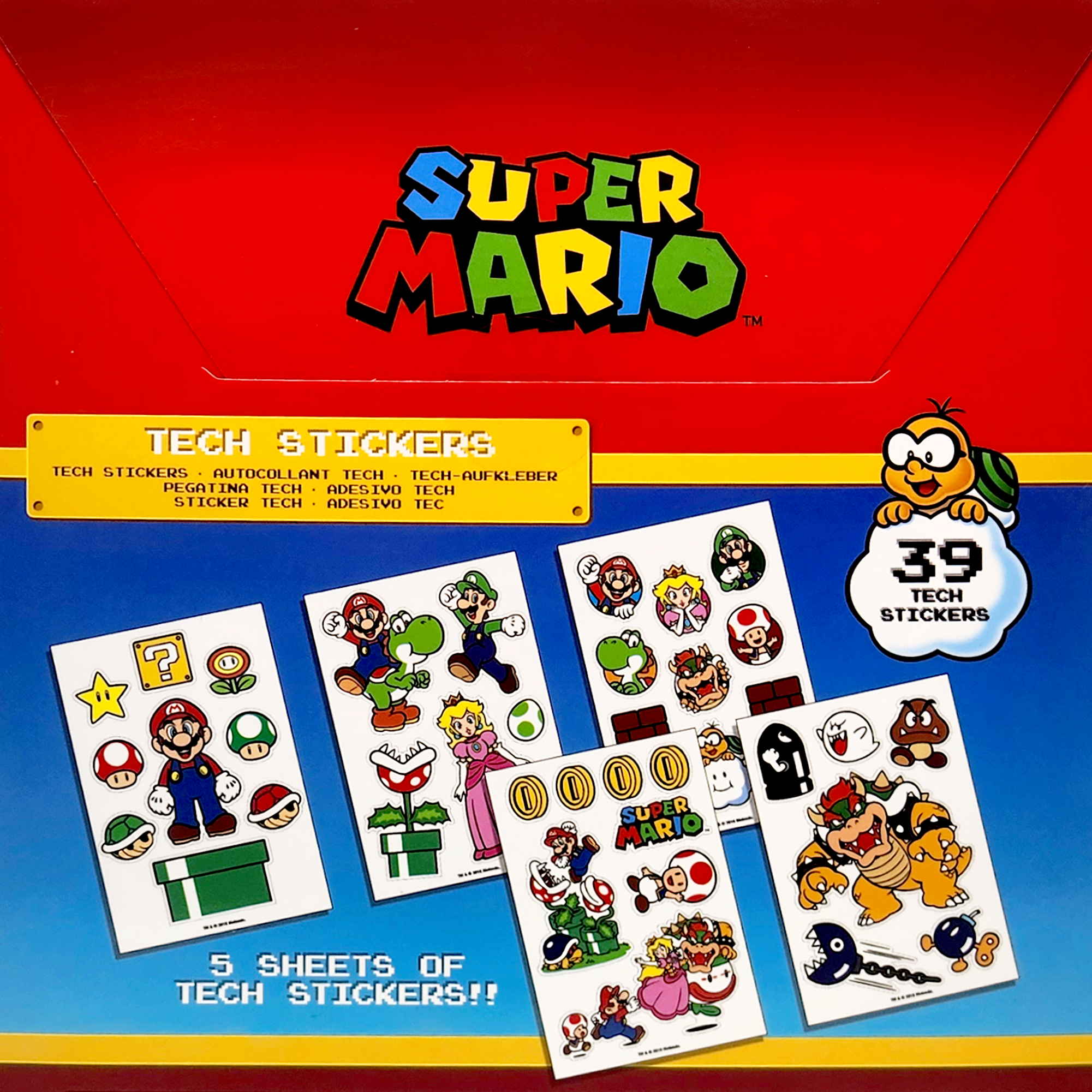 Super Mario - Tech Stickers (39 Stickers each) (1224)
