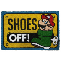 Super Mario - Shoes Off (17"x29" Doormat)