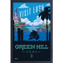 Sonic the Hedgehog - Visit Green Hill Zone (11"x17" Gel-Coat) (Order in multiples of 6, mix and match styles)